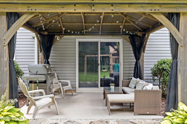 3243 Kellerton Pl, Wilmington, NC 28409 - view of patio / terrace with a gazebo and area for grilling