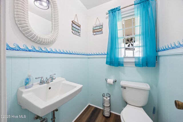 304 N Main St, Colerain, NC 27924 - bathroom featuring wood finished floors and toilet
