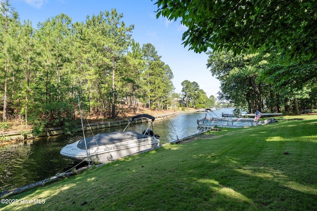 115 Baker Cir W, End, NC 27376 - dock featuring a yard and a water view