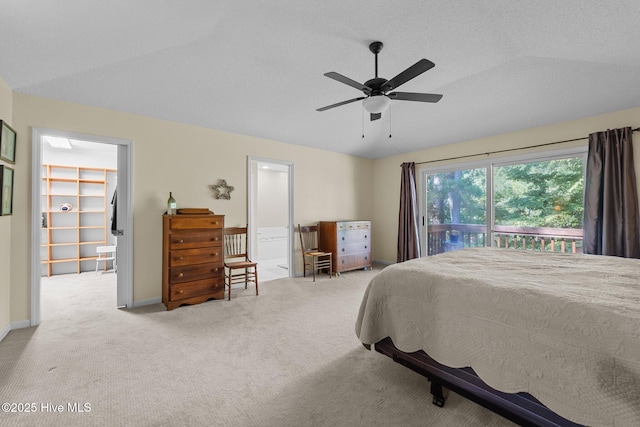 115 Baker Cir W, End, NC 27376 - bedroom featuring carpet, access to exterior, and a ceiling fan