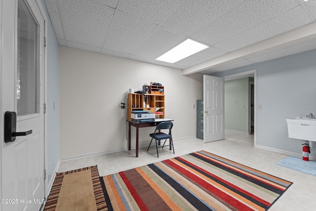115 Baker Cir W, End, NC 27376 - tiled office space featuring baseboards