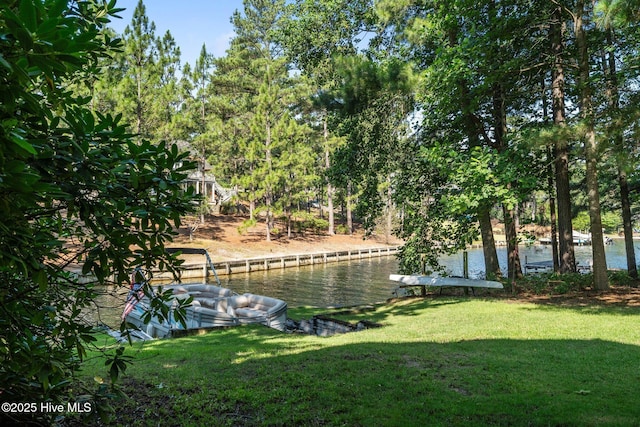 115 Baker Cir W, End, NC 27376 - view of green lawn featuring a water view