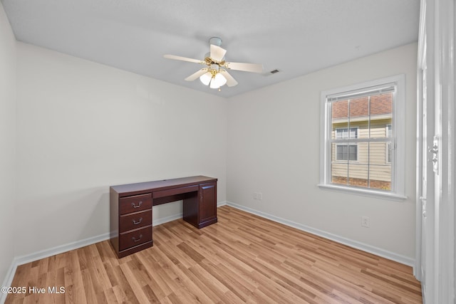 108 Bayswater Ct, New Bern, NC 28562 - unfurnished office featuring light wood-style floors and a ceiling fan