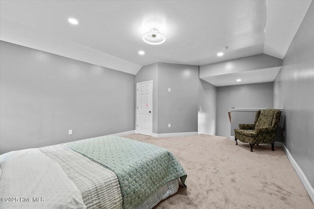 621 Longleaf Rd, Aberdeen, NC 28315 - bedroom with vaulted ceiling, carpet flooring, and recessed lighting
