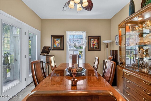 104 NE 27th St, Oak Island, NC 28465 - dining space featuring ceiling fan
