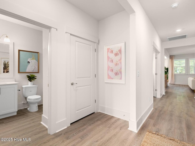 28 Legare St Lot 173, Wilmington, NC 28411 - hallway featuring light wood-style floors and arched walkways