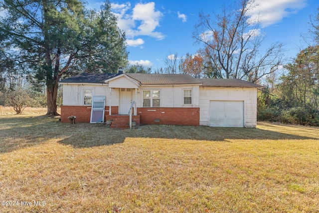 9626 NC Highway 50, Maple Hill, NC 28454 - view of front of house with a front yard and a garage