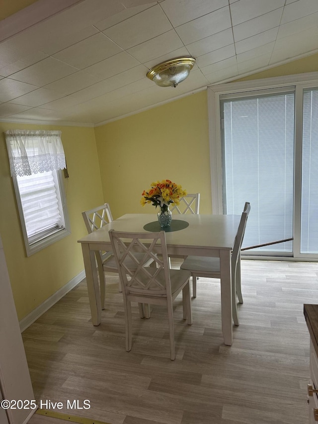 410 Brown Dr, New Bern, NC 28560 - dining space featuring wood finished floors and crown molding