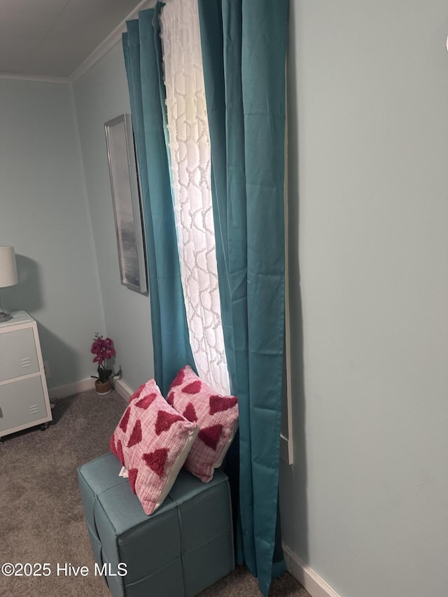 410 Brown Dr, New Bern, NC 28560 - carpeted bedroom with baseboards and crown molding