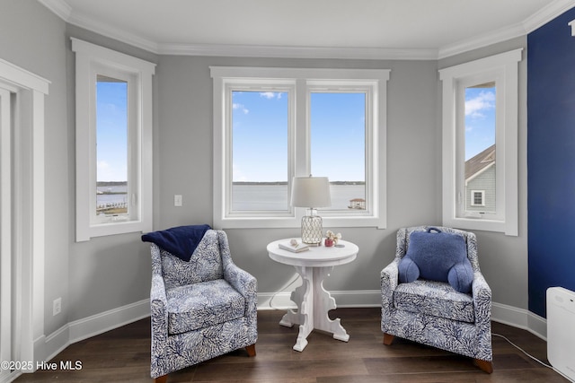 611 New River Inlet Rd, North Topsail Beach, NC 28460 - living area with wood finished floors and crown molding