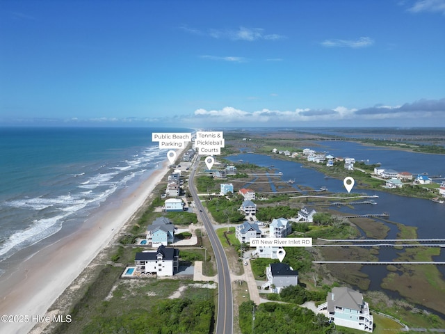 611 New River Inlet Rd, North Topsail Beach, NC 28460 - bird's eye view of unending shoreline