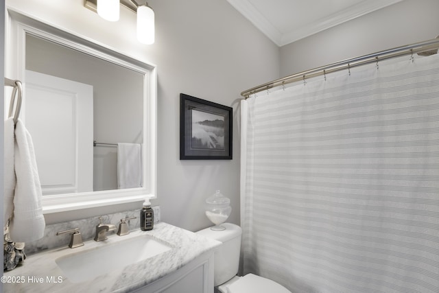 611 New River Inlet Rd, North Topsail Beach, NC 28460 - bathroom featuring crown molding and vanity