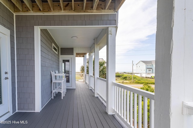 611 New River Inlet Rd, North Topsail Beach, NC 28460 - view of wooden terrace
