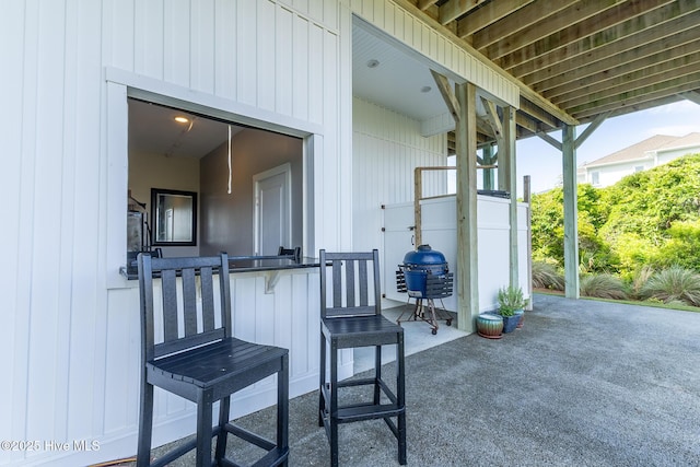 611 New River Inlet Rd, North Topsail Beach, NC 28460 - view of patio with grilling area