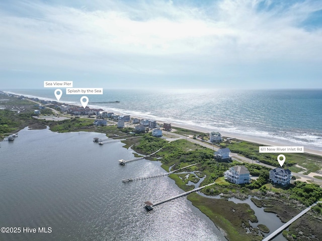 611 New River Inlet Rd, North Topsail Beach, NC 28460 - aerial view of a large body of water