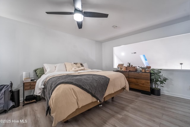 6017 Covenant Ln, Wilmington, NC 28403 - bedroom with wood finished floors and ceiling fan