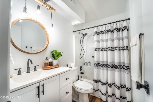 6017 Covenant Ln, Wilmington, NC 28403 - bathroom featuring vanity and shower / bath combination with curtain