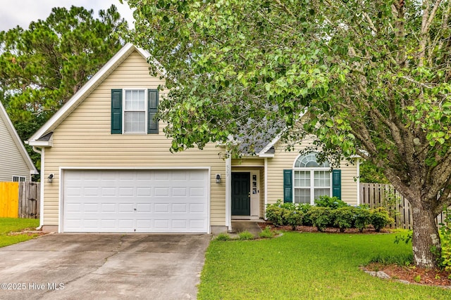 529 Maple Branches Dr, Leland, NC 28451 - view of front of house with driveway and an attached garage