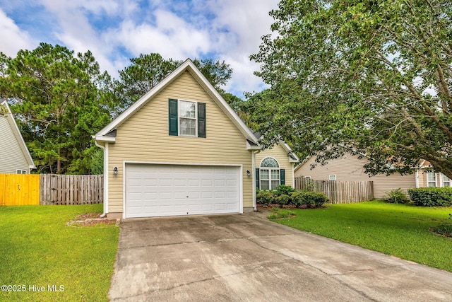 529 Maple Branches Dr, Leland, NC 28451 - traditional home featuring a garage and concrete driveway