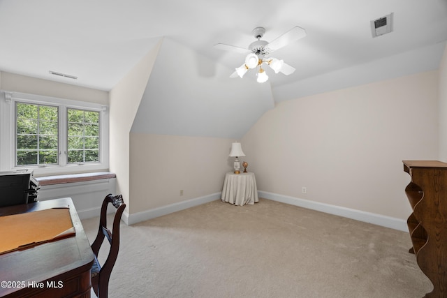 2000 Marsh Harbor Pl, Wilmington, NC 28405 - carpeted office with vaulted ceiling and ceiling fan