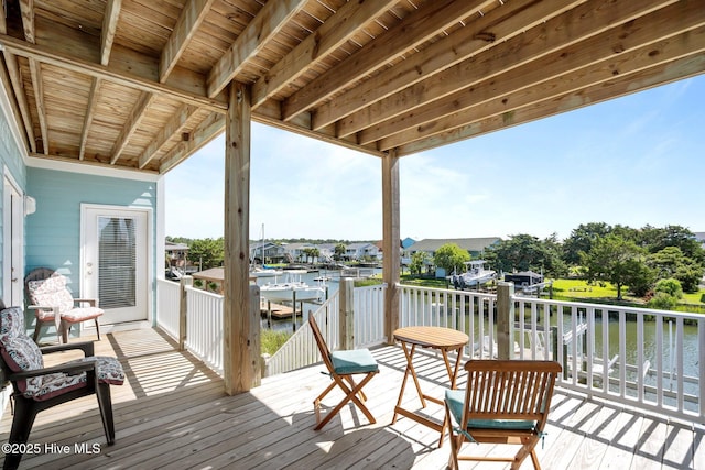 130 Raleigh St, Holden Beach, NC 28462 - deck with a water view