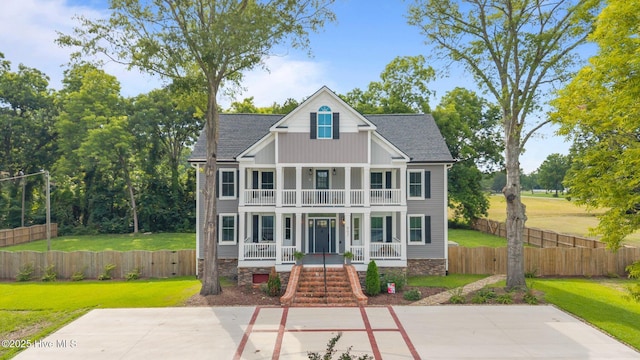 902 College St, Vanceboro, NC 28586 - view of front of property featuring a porch, a balcony, and roof with shingles