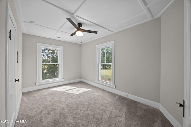 902 College St, Vanceboro, NC 28586 - unfurnished room featuring carpet, ceiling fan, attic access, and a smoke detector