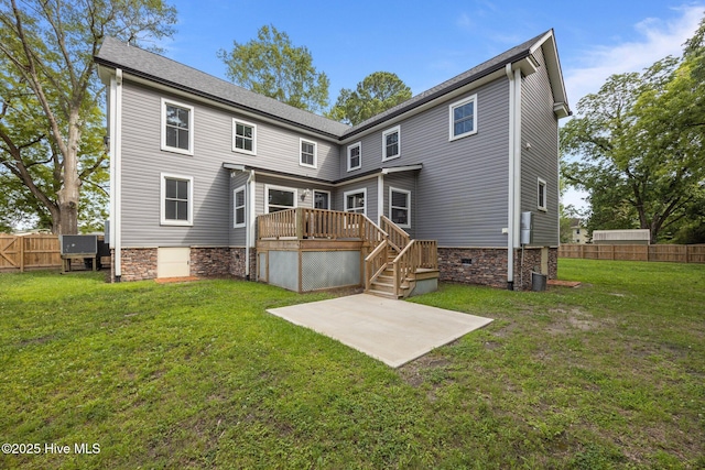 902 College St, Vanceboro, NC 28586 - back of house featuring a patio area and a deck