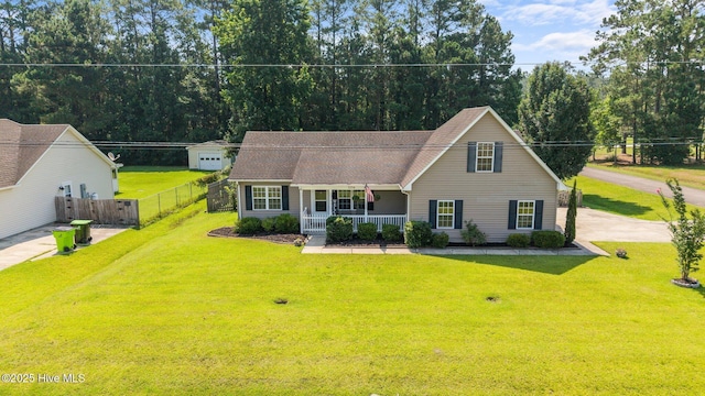 1134 Tebo Rd, New Bern, NC 28562 - view of front of house featuring covered porch and roof with shingles