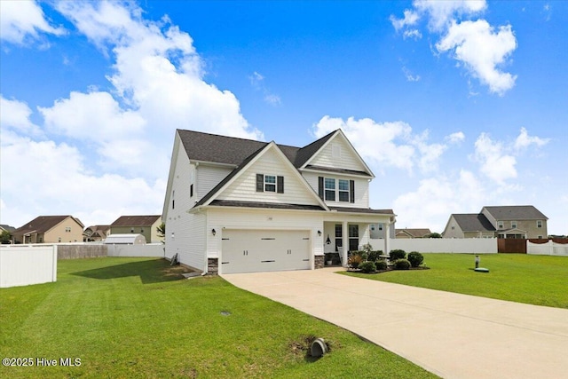 108 Bernier Ct, Princeton, NC 27569 - view of front of home featuring concrete driveway, an attached garage, and stone siding