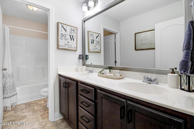 108 Bernier Ct, Princeton, NC 27569 - full bathroom featuring double vanity and shower / tub combo