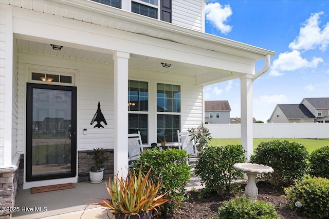 108 Bernier Ct, Princeton, NC 27569 - property entrance with covered porch and stone siding