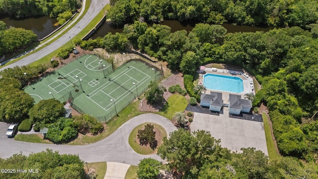 8805 Sound View Ct, Emerald Isle, NC 28594 - aerial view of property's location featuring a pool area