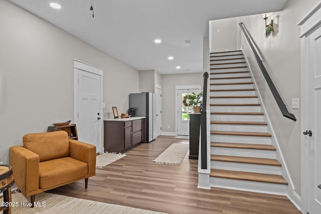 8805 Sound View Ct, Emerald Isle, NC 28594 - interior space with recessed lighting and wood finished floors