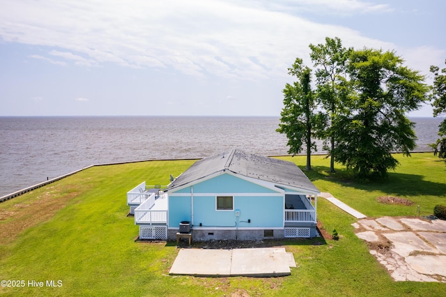 124 Holiday Knl, Hertford, NC 27944 - view from above of property featuring a nearby body of water
