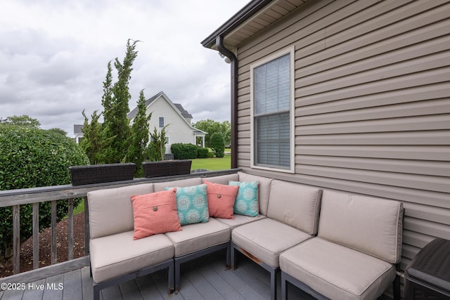 404 River Birch Dr, Greenville, NC 27858 - deck featuring an outdoor living space