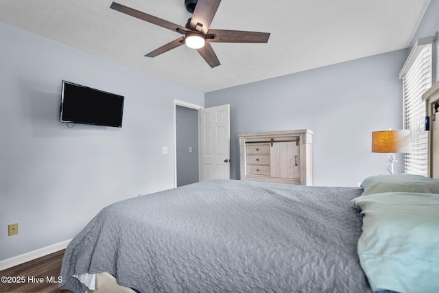 5023 Marathon Landing Ct, Castle Hayne, NC 28429 - bedroom with wood finished floors and ceiling fan