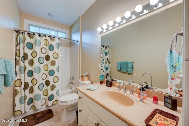 100 Knollwood Ct, New Bern, NC 28562 - full bathroom featuring vanity, shower / bathtub combination with curtain, and tile patterned floors