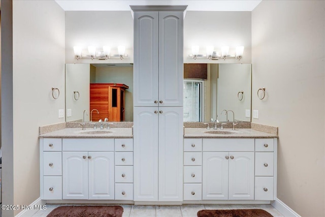 100 Knollwood Ct, New Bern, NC 28562 - bathroom featuring vanity and tile patterned flooring