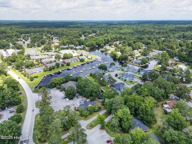 100 Knollwood Ct, New Bern, NC 28562 - aerial view of residential area featuring a forest and a large body of water