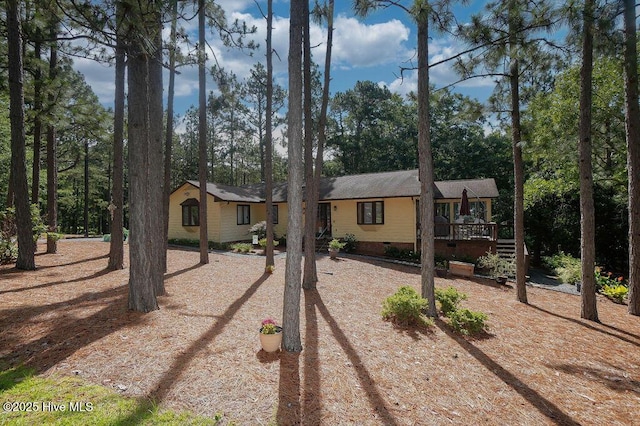 254 W Devonshire Ave, West End, NC 27376 - ranch-style house with crawl space and a deck