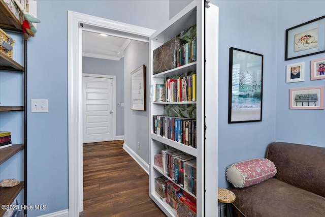 277 E Second St, Ocean Isle Beach, NC 28469 - corridor with ornamental molding and wood finished floors