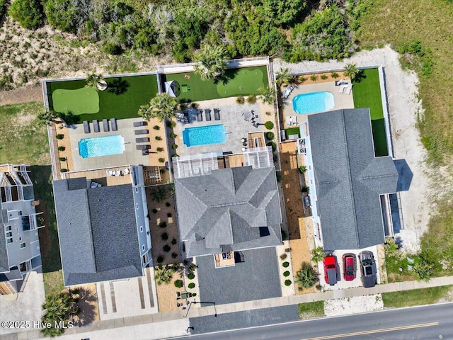 277 E Second St, Ocean Isle Beach, NC 28469 - drone / aerial view of a pool area