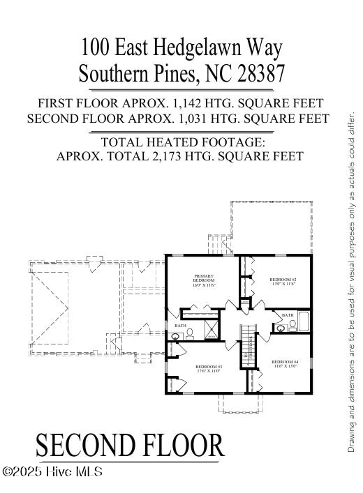 100 E Hedgelawn Way, Southern Pines, NC 28387 - view of home floor plan