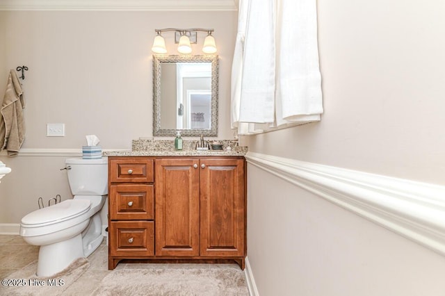 100 E Hedgelawn Way, Southern Pines, NC 28387 - bathroom featuring vanity, tile patterned floors, and crown molding