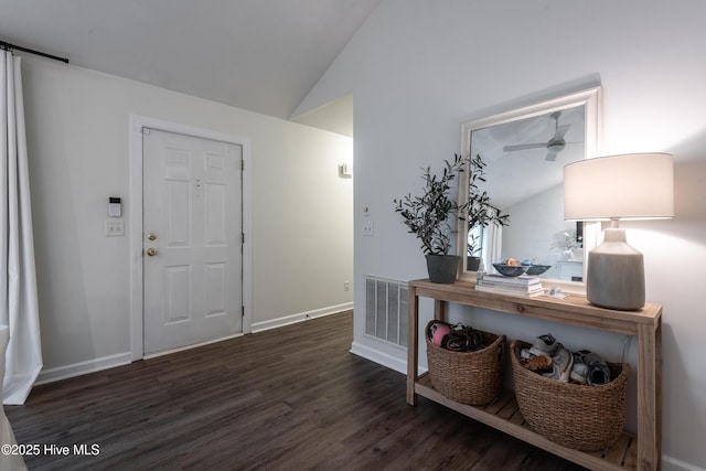 347 Stone Gate Dr, Greenville, NC 27858 - foyer featuring lofted ceiling and wood finished floors