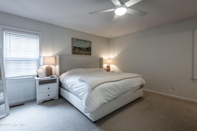 347 Stone Gate Dr, Greenville, NC 27858 - bedroom with light carpet and a ceiling fan