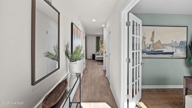 205 Wood St, La Grange, NC 28551 - corridor with recessed lighting and wood finished floors