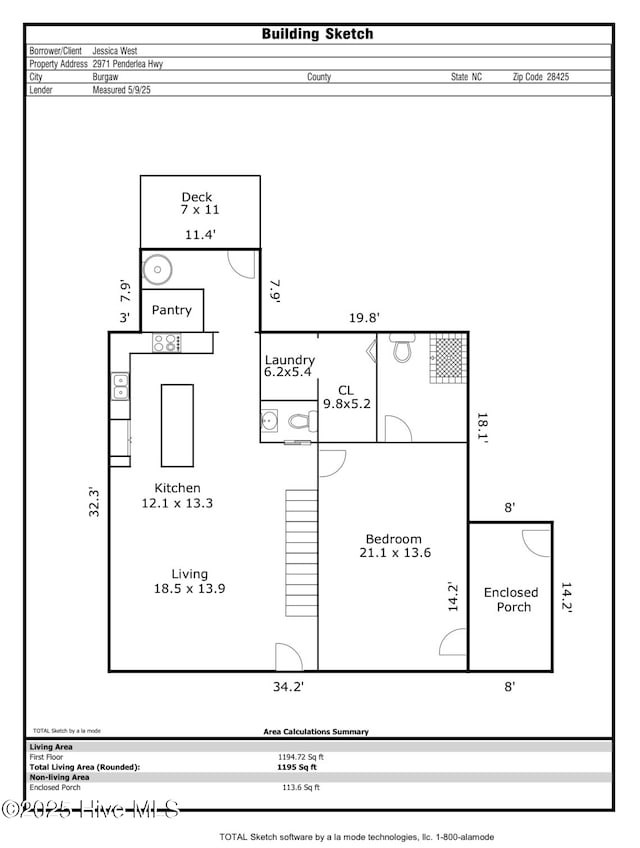 2971 Penderlea Hwy, Burgaw, NC 28425 - view of property floor plan