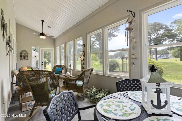 102 Crooked Gulley Cir, Sunset Beach, NC 28468 - sunroom / solarium featuring lofted ceiling and healthy amount of natural light
